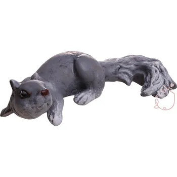 Zahradní dekorace Dekorace na zahradu veverka | šedá keramická