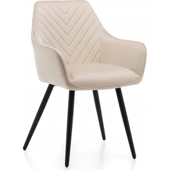 Jídelní židle ČALOUNĚNÁ ŽIDLE PROŠÍVANÁ DO OBÝVACÍHO POKOJE JÍDELNY VELUROVÁ BÉŽOVÁ VASTO