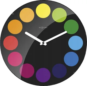 Hodiny NÁSTĚNNÉ HODINY NEXTIME DOTS DOME ČERNÉ 3167