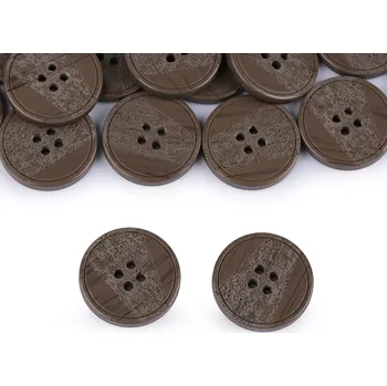 Galanterie Knoflík laser hnědý 25mm (Knoflík plastový hnědý 25mm)