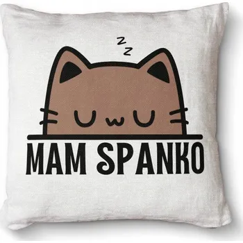 Dekorativní polštářek Antialergický dekorativní polštář s potiskem Premium 40x40 - Mám spanko