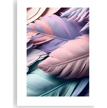 Obraz Bezrámový Plakát 30x40cm Pastelové peří Lehkost Nástěnný obraz ARTTOR Moderní obraz do obývacího pokoje Obraz do ložnice Fotoobraz Plakáty na zeď Fotoobrazy Umělecký tisk Nástěnná Nástěnná dekorace Plakát Vertikální Módní Boho Minimalistický P2XPA30x40-57