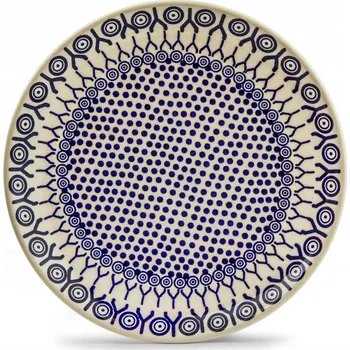 Talíř Mělký jídelní talíř Bolesławiec dekor GZ35 K2