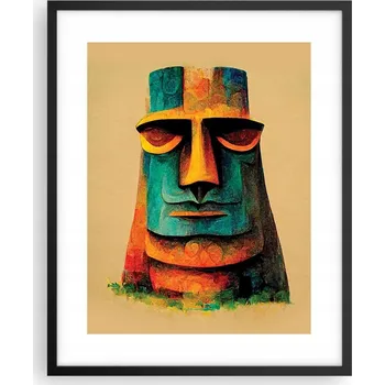 Obraz Foto obraz plakát na zeď v černém rámu 40x50 socha plakáty do obýváku