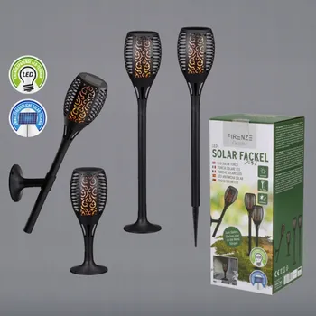 Venkovní osvětlení Solární lampa zapichovací černá 46 cm 6 ks