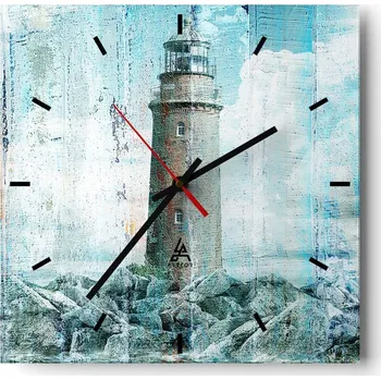 Hodiny Velké nástěnné hodiny 40x40 Abstrakce Skleněné tiché hodiny