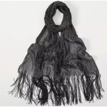 Šála luxusní společenský šál s třásněmi Barva: Černá