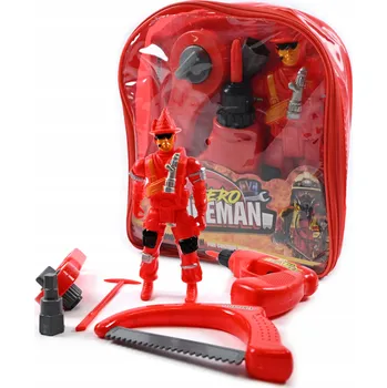 Figurka HASIČSKÝ BATOH FIGURKA BATOH PILA HERNÍ DOPLŇKY HASIČI