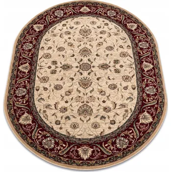Koberec OMEGA KOBEREC ovál 200x300 KVĚTINY světle rubín #OM330