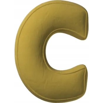 Polštář Žluté Tipi Polštář písmeno C zelené