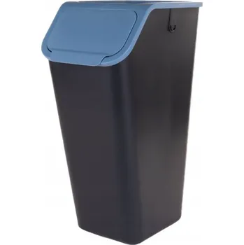 Odpadkový koš Odpadkový koš Practic černý plastový 35 l s klapkou a filtrem