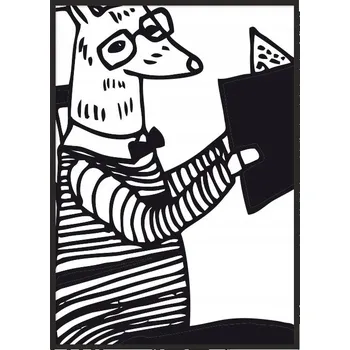 Obraz OBRAZ PLAKÁT V RÁMU 33x43 cm Liška P158