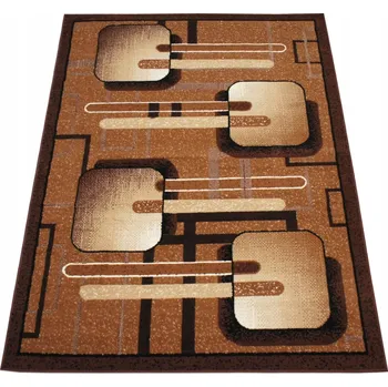 Koberec KOBEREC MODERNÍ DO OBÝVACÍHO POKOJE LOŽNICE GEOMETRICKÝ BCF MÓDNÍ KOBERCE 80X150