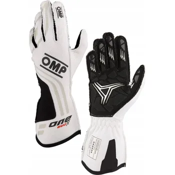 Rukavice Rukavice OMP One Evo X homologace FIA 8856-2018 bílé S