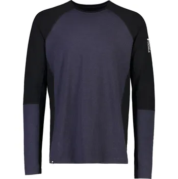 Pánské tričko Triko MONS ROYALE OLYMPUS MERINO BASE LAYER LONG SLEEVE black / 9 iron Velikost: XXL