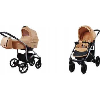 Kočárek Dětský kočárek 2v1 BabyLux QBARO kombinovaný kočárek s korbičkou a sportovní sedačkou + taška