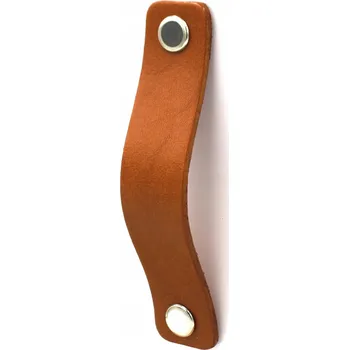 Nábytkové úchytky kožené koňakové 8 cm úchytky madla 80 mm + šroubky