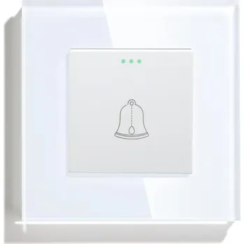 vypínač SKLENĚNÝ BÍLÝ VYPÍNAČ SVĚTLA ZVONKOVÝ IMPULZNÍ