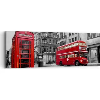 Obraz Obraz na plátně do obýváku ložnice 90x30 město foto obrazy na zeď