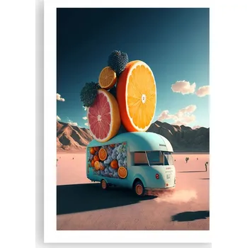 Obraz Plakát bez rámu do obýváku, ložnice 50x70 karavan moderní módní obraz