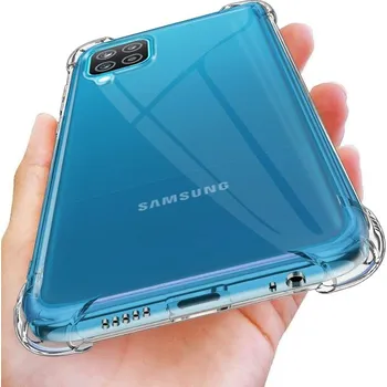 Pouzdro na mobilní telefon Zadní Kryt Anti pro Samsung Galaxy A12 průhledný