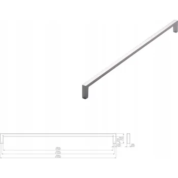 Nábytkové kování Úchytka nábytku SIRO 2108-328ZN1 Nábytková úchytka lesklý chrom