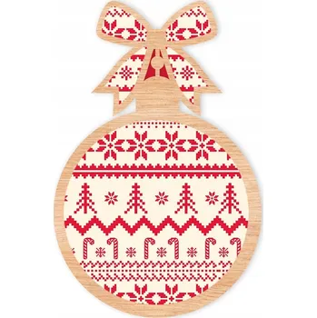 Vánoční ozdoba OZDOBY ŚWIĄTECZNE Dřevěné vánoční ozdoby na stromeček D24