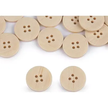 Knoflík Knoflík laser krémový 20mm (Knoflík plastový krémový 20mm)