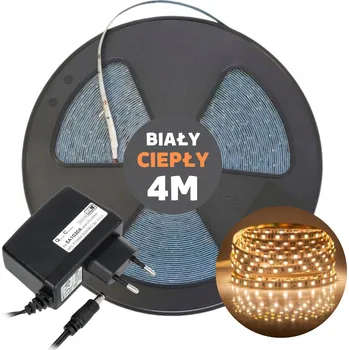 LED páska LED pásek do kuchyně, teplá bílá, 4 m, s napájecím zdrojem