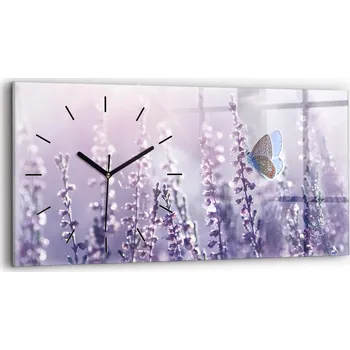 Hodiny Nástěnné hodiny Wallfluent, odstíny fialové, 60 cm