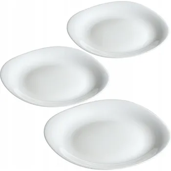 Talíř Mělký jídelní talíř Kadax, bílé jídelní talíře, velký čtverec talíř, 28 cm