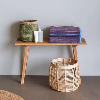 Lampička HÜBSCH Koše Luna, sada 2 kusů, ratan, přírodní barva, Ø 34 & 44cm - malý koš - Ø 34 cm, výška 30 cm; velký koš - Ø 44 cm, výška 34 cm světlé dřevo - Doprava zdarma