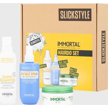 Kosmetická sada Slickstyle x Immortal Hairdo Set pánská dárková sada pro styling vlasů