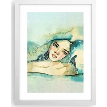 Obraz Obraz plakát v bílém rámu do obýváku 30x40 abstrakce plakáty na zeď