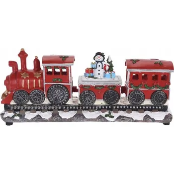 Obraz VÁNOČNÍ FIGURKA VLÁČEK LED MOTIV SNĚHULÁKA 39X14X20 CM JAKO DÁREK