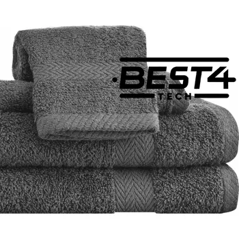 Ručník RUČNÍKY SADA 4 KS 2 x 70x140 + 2 x 50x100 BAVLNA SOFT BEST4TECH