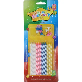 Dortová svíčka Vixon narozeninové svíčky s podstavci 12 ks