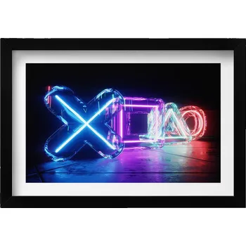 Obraz Obraz dekorace na zeď Symboly hráče - znaky na ovladači konzole 30x20 cm