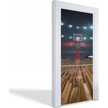 Fototapeta Samolepka na dveře do obývacího pokoje a ložnice Basketbalové hřiště 95 x 205 cm
