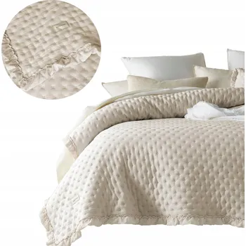 Prostěradlo Přehoz na postel Room99 polyester 200 cm x 220 cm béžový