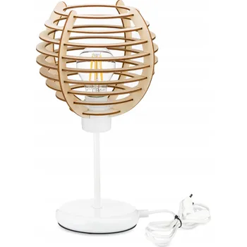 Lampička Noční lampa Stolní lampa loft LED E27 Dřevo