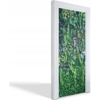Fototapeta Ozdobná dekorativní fólie na dveře, nábytek, skříň – Zelená stěna 75x205 cm