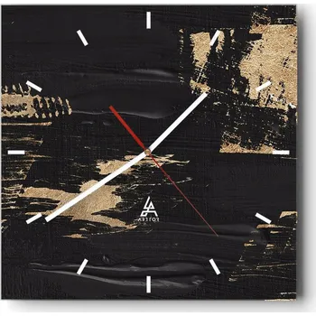 Hodiny Velké nástěnné hodiny 40x40 Abstrakce Skleněné tiché hodiny