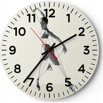 Hodiny Kuchyňské nástěnné hodiny 30x30 Abstrakce Moderní skleněné hodiny Tiché