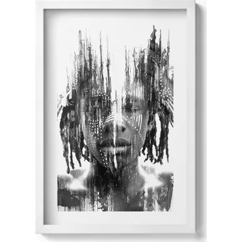 Obraz Elegantní obraz do obýváku Ilustrace domorodého obyvatele Afriky 40x60 cm