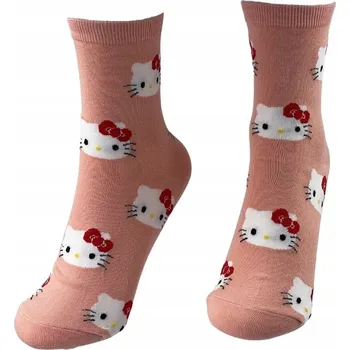 Dámské ponožky Ponožky Bavlněné Dlouhé Růžové Hello Kitty Dámské Anime 36-40