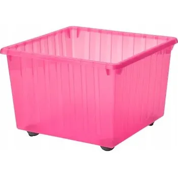 Úložný box ÚLOŽNÝ BOX NA KOLEČKÁCH SVĚTLE RŮŽOVÝ 39x39x28 cm