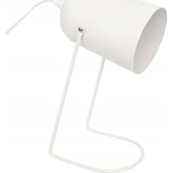 Lampička STOLNÍ LAMPA KOVOVÁ LAMPA NA STŮL BÍLÁ REFLEKTOR 30 cm