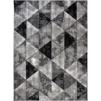 Koberec KOBEREC CANVAS 180x250 VINTAGE TROJÚHELNÍKY ŠEDÉ v25d