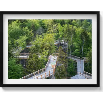 Obraz Dekorativní obraz v černém rámu na zeď Cesta v Krynici Zdroji 80x60 cm